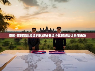 泰国-柬埔寨边境谈判达成秘书级协议最终协议悬而未决